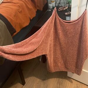 Forever 21 blush chenille off the shoulder sweater